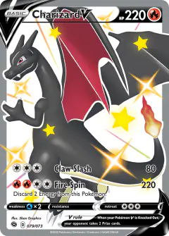 Charizard V Rare Secret card from Champion's Path