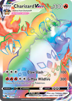 Charizard VMAX Rare Rainbow card from Champion's Path