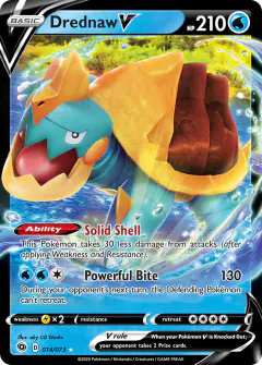 Drednaw V Rare Holo V card from Champion's Path