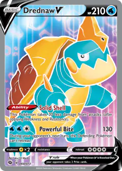 Drednaw V Rare Ultra card from Champion's Path