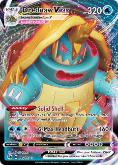 Drednaw VMAX Rare Holo VMAX card from Champion's Path