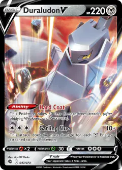 Duraludon V Rare Holo V card from Champion's Path
