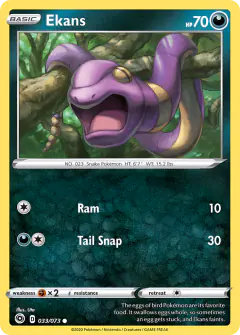 Ekans Common card from Champion's Path