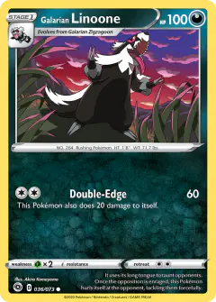 Galarian Linoone Common card from Champion's Path