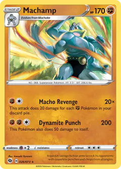 Machamp Rare Holo card from Champion's Path