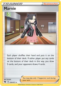 Marnie Rare Holo card from Champion's Path