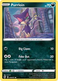 Purrloin Common card from Champion's Path