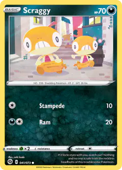 Scraggy Common card from Champion's Path