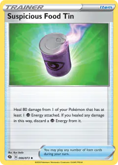 Suspicious Food Tin Uncommon card from Champion's Path
