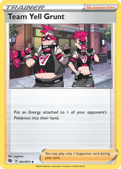 Team Yell Grunt Uncommon card from Champion's Path