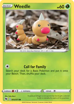 Weedle Common card from Champion's Path