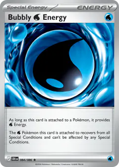 Bubbly Water Energy Rare card from Chaos Rising