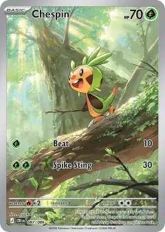 Chespin Illustration Rare card from Chaos Rising