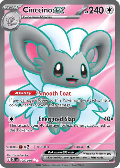 Cinccino ex Ultra Rare card from Chaos Rising