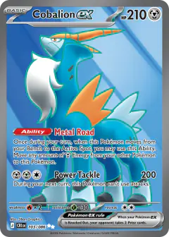 Cobalion ex Ultra Rare card from Chaos Rising