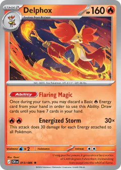 Delphox Rare card from Chaos Rising