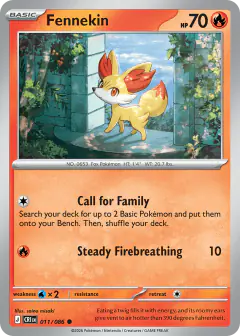 Fennekin Common card from Chaos Rising