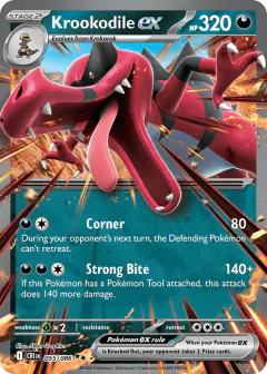 Krookodile ex Double Rare card from Chaos Rising