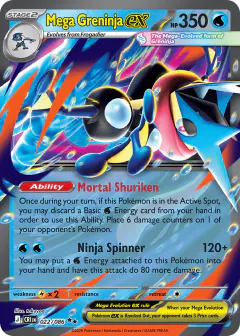 Mega Greninja ex Double Rare card from Chaos Rising