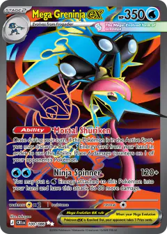 Mega Greninja ex Ultra Rare card from Chaos Rising