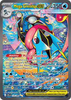 Mega Greninja ex Special Illustration Rare card from Chaos Rising
