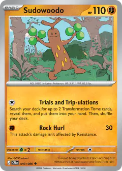 Sudowoodo Uncommon card from Chaos Rising