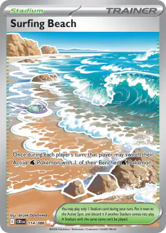 Surfing Beach Ultra Rare card from Chaos Rising