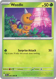 Weedle Common card from Chaos Rising