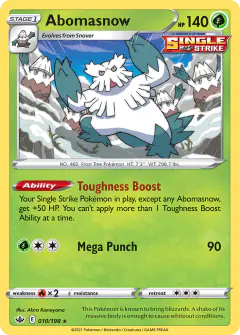 Abomasnow Rare card from Chilling Reign