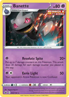 Banette Rare card from Chilling Reign
