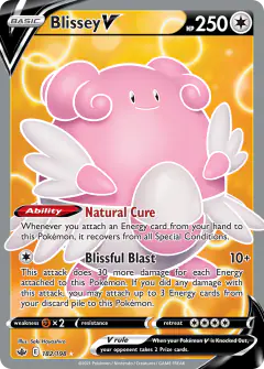 Blissey V Rare Ultra card from Chilling Reign