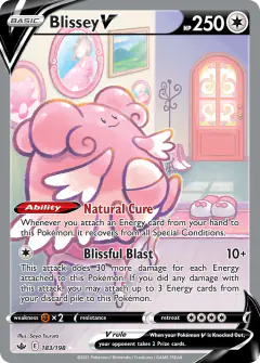 Blissey V Rare Ultra card from Chilling Reign
