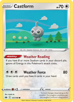 Castform Common card from Chilling Reign