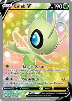 Celebi V Rare Ultra card from Chilling Reign