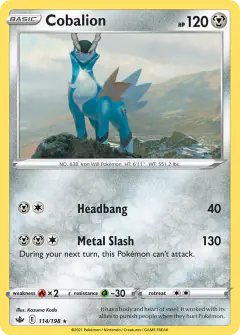 Cobalion Rare Holo card from Chilling Reign
