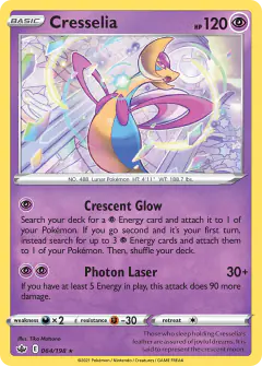 Cresselia Rare Holo card from Chilling Reign
