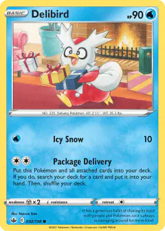 Delibird Common card from Chilling Reign