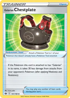 Galarian Chestplate Uncommon card from Chilling Reign