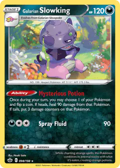 Galarian Slowking Rare Holo card from Chilling Reign