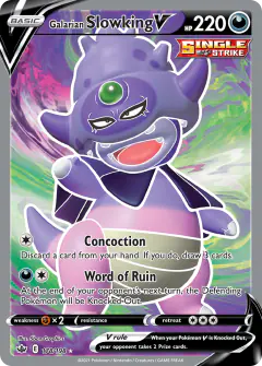 Galarian Slowking V Rare Ultra card from Chilling Reign