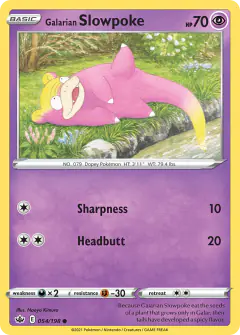 Galarian Slowpoke Common card from Chilling Reign