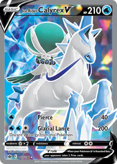Ice Rider Calyrex V Rare Ultra card from Chilling Reign