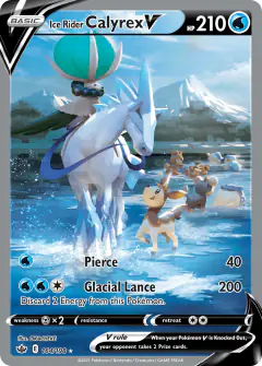 Ice Rider Calyrex V Rare Ultra card from Chilling Reign