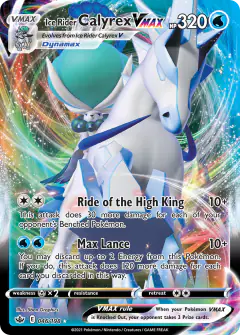 Ice Rider Calyrex VMAX Rare Holo VMAX card from Chilling Reign