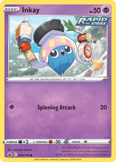 Inkay Common card from Chilling Reign