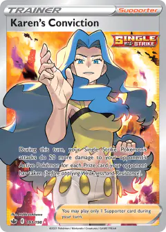 Karen's Conviction Rare Ultra card from Chilling Reign