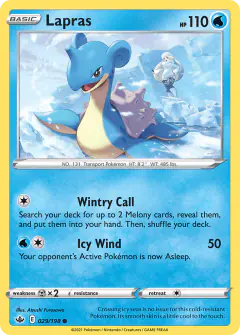 Lapras Common card from Chilling Reign