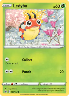 Ledyba Common card from Chilling Reign