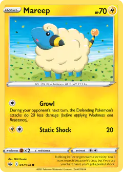 Mareep Common card from Chilling Reign