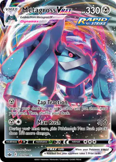 Metagross VMAX Rare Holo VMAX card from Chilling Reign